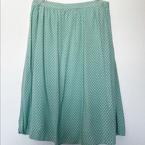 Mint blue with white polka dot Mikarose skirt